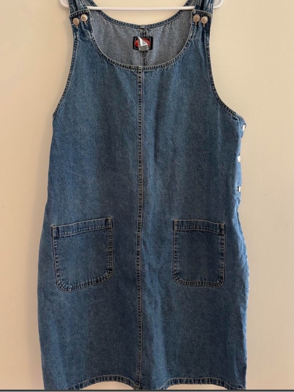 Y2K 90s Jean Denim Pinafore Dress - Blue